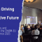 The visual shows on the left side the title "Students Driving Europe’s Competitive Future" and subtitle "Innovation, skills, and collaboration at the CHARM-EU Annual Conference 2025". On the right there is a picture of the conference where the public is in chairs attending